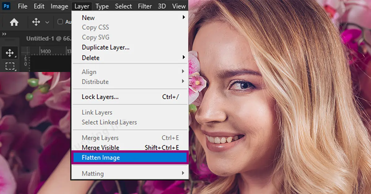 How to Flatten an Image in Photoshop - Method 2